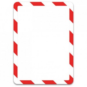 Pochette magneto rouge et blanc A4 (lot de 2)