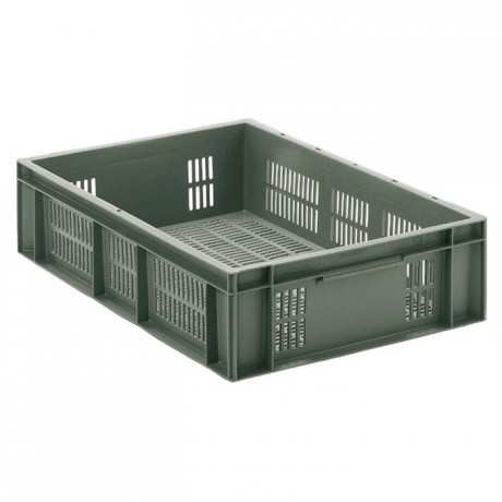 Bac Europe gerbable ajouré gris 41,7 L 600 x 400 mm