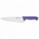 Couteau de cuisine manche violet L 200 mm