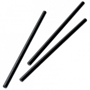 Black paper straws (250 pcs)