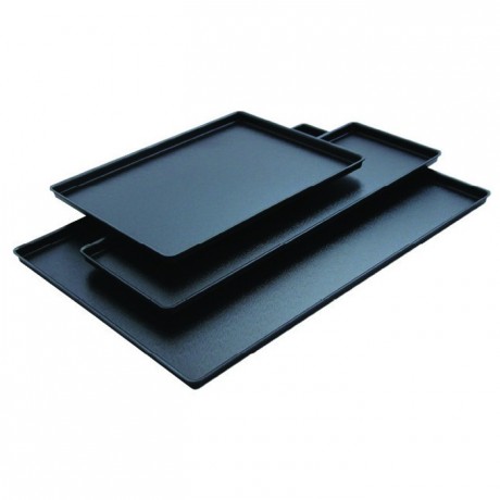 Black cast iron look tray  600 x 400 mm