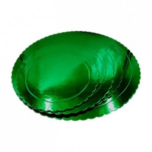 Semelle fine à gâteau PastKolor verte ronde Ø20 cm