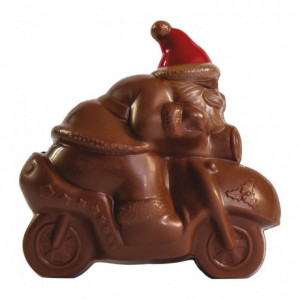 120mm polycarbonate Santa Claus on motorcycle mold for chocolate