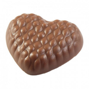 Polycarbonate 15 groove hearts mold 40 mm for chocolate