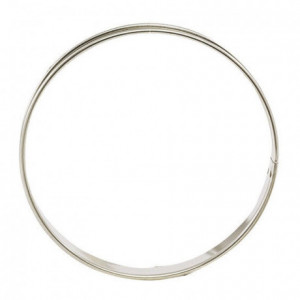 Stainless steel tart ring Ø 80 mm H 27 mm (6 pcs)