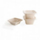 Square cane fiber salad bowl 180 x 180 x 90 mm 120 cL (400 pcs)