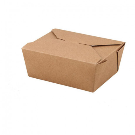 Kraft cardboard lunch box 162 x 132 mm H 64 mm 130 cL (400 pcs)