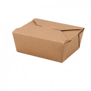 Kraft cardboard lunch box 215 x 160 mm H 90 mm 280 cL (160 pcs)