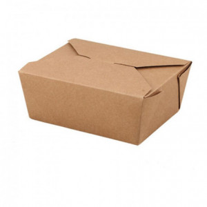 Kraft cardboard lunch box 215 x 160 mm H 48 mm 150 cL (200 pcs)