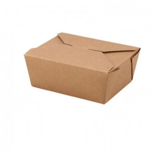Kraft cardboard lunch box 134 x 110 mm H 64 mm 80 cL (450 pcs)