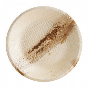 Round flat palm leaf plate Ø 230 mm (100 pcs)