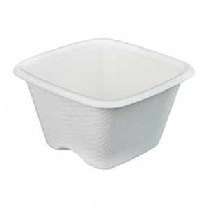 Square cane fiber sauce pot without lid 80 x 80 mm 13 cL (600 pcs)
