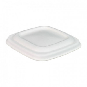 Lid for sauce pot in square cane fiber 80 x 80 mm (1200 pcs)