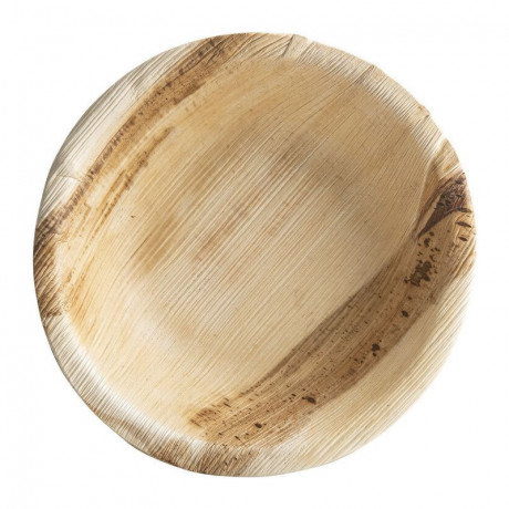 Round palm leaf salad bowl Ø 185 mm (100 pcs)