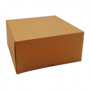 Boîte à entremet kraft brun 280 x 280 x 80 mm (lot de 50)