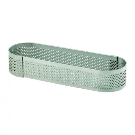 Stainless steel perforated oblong 18 x 6 cm H 2 cm - MF