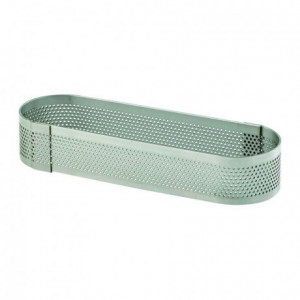 Oblong perforé inox 20 x 7 cm H 2 cm - MF