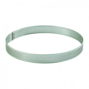 Stainless steel perforated circle Ø 16 cm H 2 cm - MF