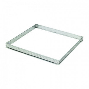 Stainless steel perforated square 10 cm H 2 cm - MF