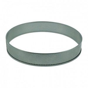Stainless steel perforated circle Ø 20 cm H 3.5 cm - MF
