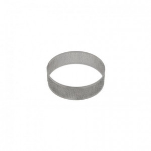 Stainless steel perforated circle Ø 10 cm H 3.5 cm - MF