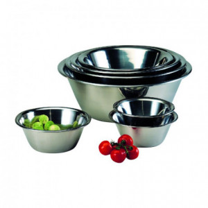 Flat-bottom pastry mixing bowl stainless steel Ø 24 cm - MF