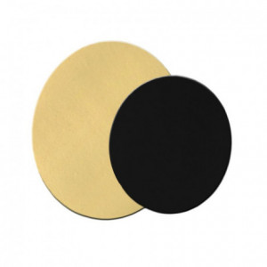 Gold and black round Ø 18 cm (set of 100) - MF