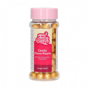FunCakes Candy Choco Pearls Large Gold 70 g