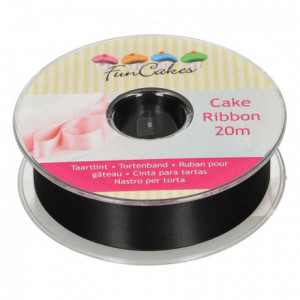 FunCakes Cake Ribbon -Black- 25mmx20m