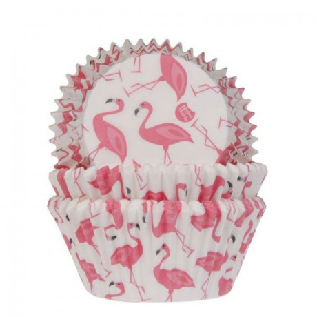 House of Marie Baking Cups Flamingo pk/50