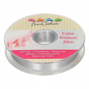 FunCakes Cake Ribbon -Silver- 15mmx20m