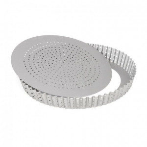 Patisse Silver-Top Quiche Form Perforated Loose Bottom Ø24cm