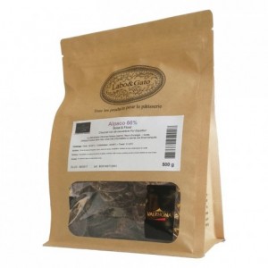 Alpaco 66% chocolat noir de couverture pur Equateur fèves 500 g