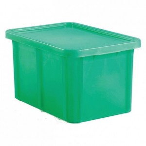 Container with lid 35 L green