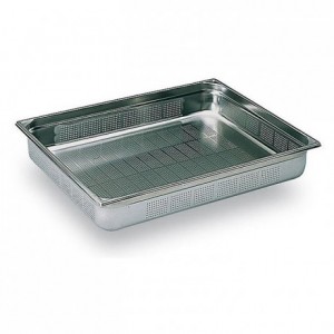 Perforated container without handle stainless steel GN 2/1 H 55 mm