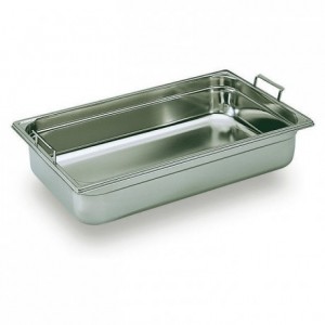 Container with droped handles stainless steel GN 1/2 H 100 mm