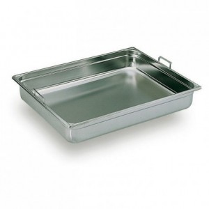 Container with droped handles stainless steel GN 2/1 H 150 mm