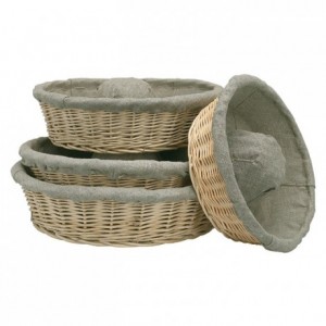 Fermenting crown-dough basket with cloth Ø 320 mm
