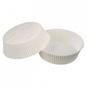 Oval pastry case white 105 x 40 mm (100 pcs)