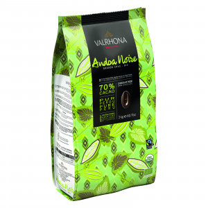 Andoa Noire 70% organic and fair trade dark chocolate Single Origin Peru beans 3 kg