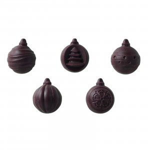 Chocolate mould « Mini Christmas balls » 2 cm