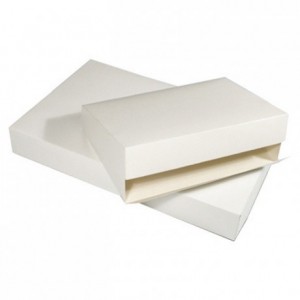 Boite traiteur blanche carton standard 420 x 320 x 60 mm (lot de 25)