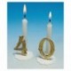 Gold birthday candle 5 (10 pcs)