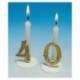 Gold birthday candle 6 (10 pcs)