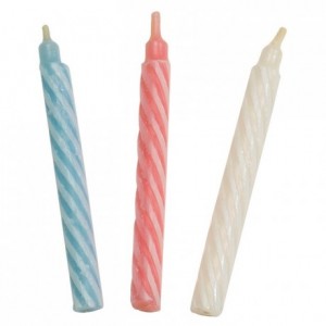 Standard twisted white candle (100 pcs)
