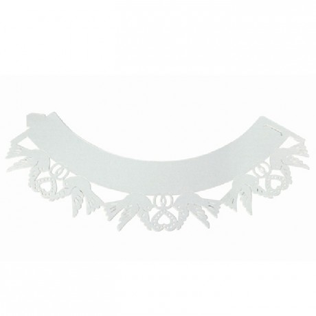 Caissettes dentelle PME Dove White 12 pièces