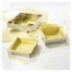 Tart square stainless steel 75 x 75 x 20 mm (4 pcs)