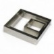 Square stainless steel H45 180x180 mm