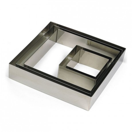 Square stainless steel H45 200x200 mm