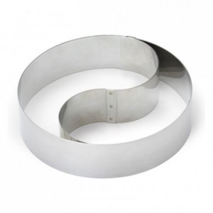 Convex duo mousse ring stainless steel H45 Ø180 mm